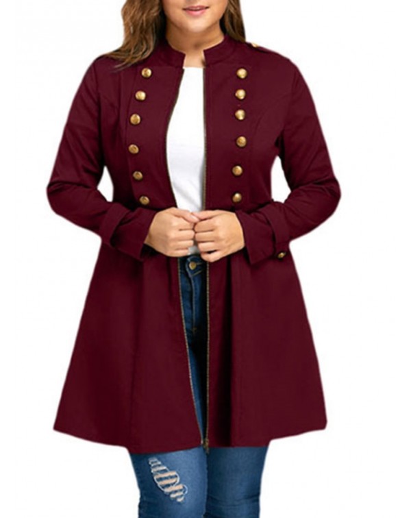 Mid-Length Long Sleeve Thin Trench Coats