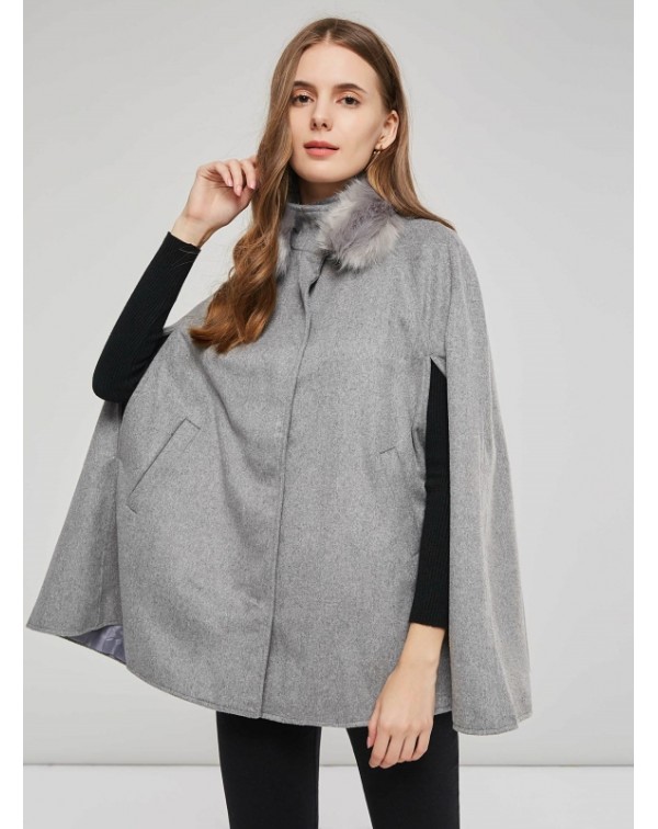 Fashion Plain Gray Cape