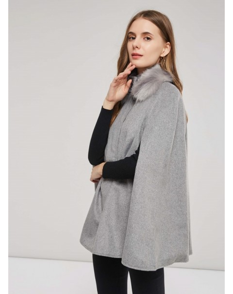 Fashion Plain Gray Cape