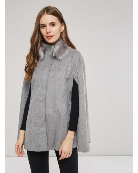 Fashion Plain Gray Cape