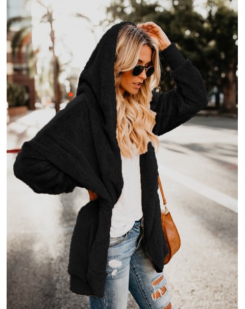 Fashion V-Neck Regular Mid-Length Thick Cardigan