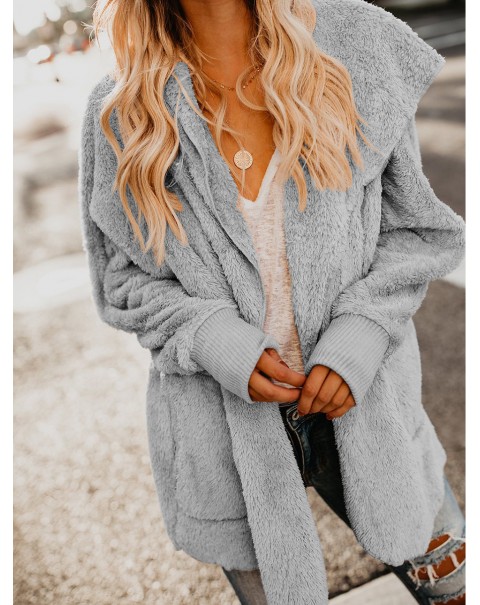 Fashion V-Neck Regular Mid-Length Thick Cardigan