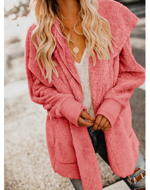 Fashion V-Neck Regular Mid-Length Thick Cardigan