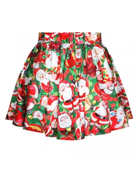 Fashion Christmas Style High-waisted Skirts