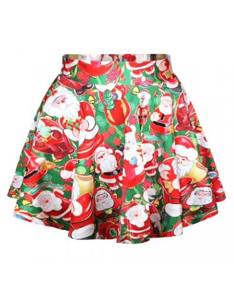 Fashion Christmas Style High-waisted Skirts