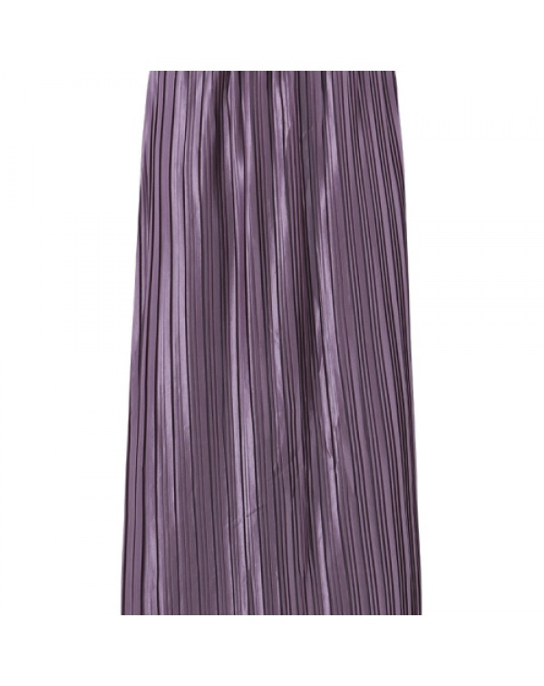 Vintage High Waist Solid Color Pleated Skirt