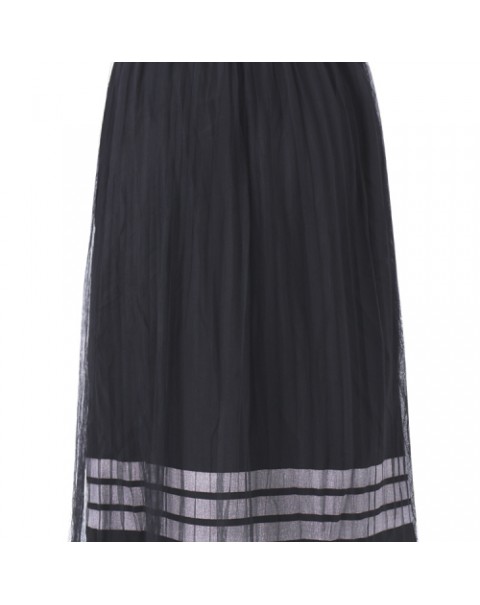 Fashion Casual Mesh Patchwork Pleated Skirt