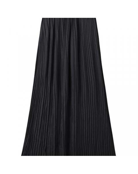 Casual Solid Color High Waist Pleated Skirt