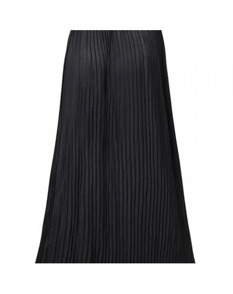 Casual Solid Color High Waist Pleated Skirt