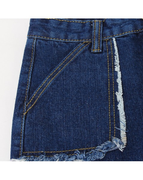 Casual High Waist A-Line Denim Skirt