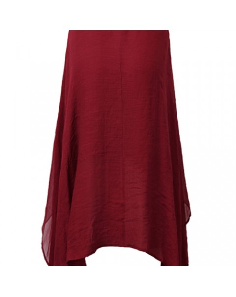 Red Casual Loose Skirt