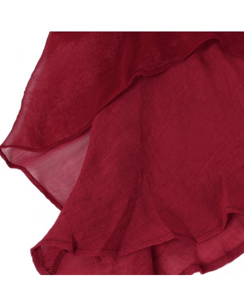 Red Casual Loose Skirt