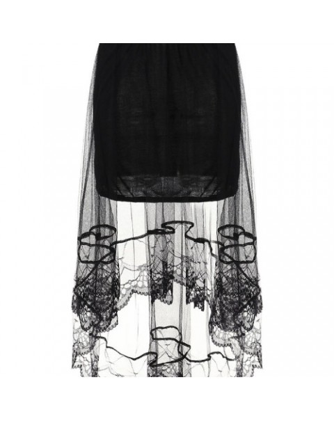 Black Fashion Sexy Fake Two-piece Lace Skirt