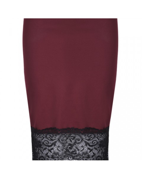 Fashion Sexy Lace Patchwork Pencil Skirt