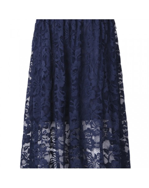 Vintage High Waist Lace Midi Skirt