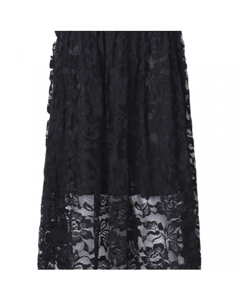 Vintage High Waist Lace Midi Skirt