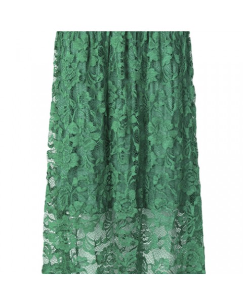 Vintage High Waist Lace Midi Skirt