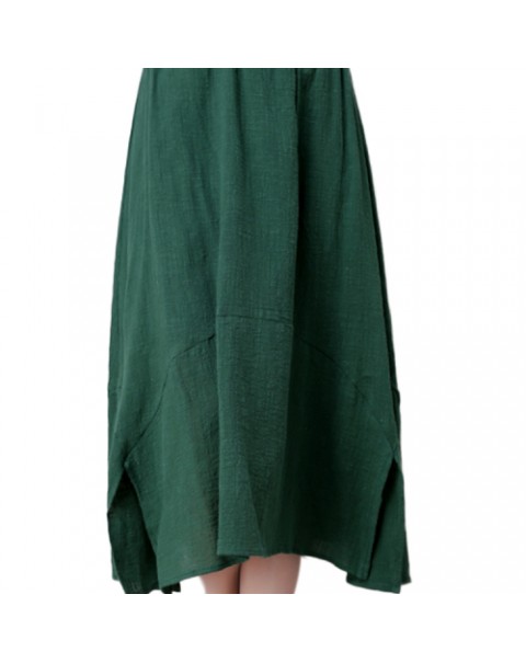 Elegant Loose Solid Color Patchwork Split Skirt