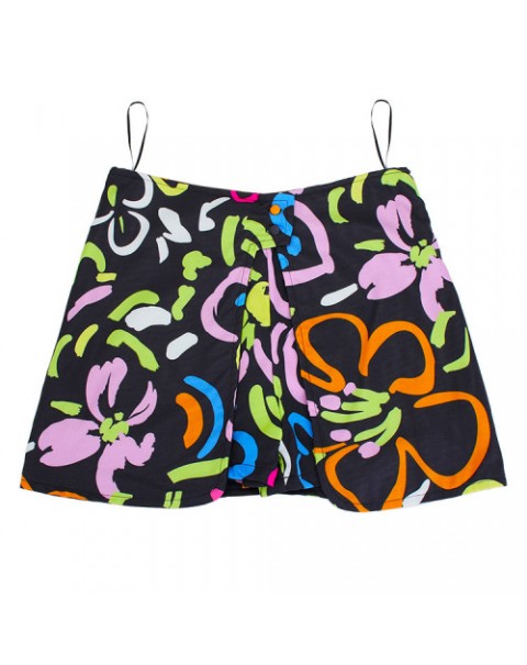 Colorful Floral Printed High Waist Shorts 