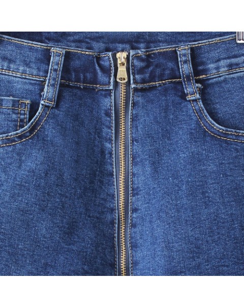 Blue Simple High Waist Mini Denim Shorts