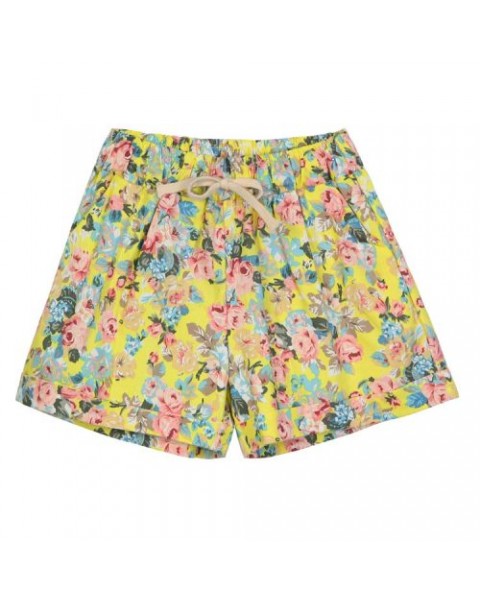 Cute Colorful Floral Printed High Waist Cotton Shorts