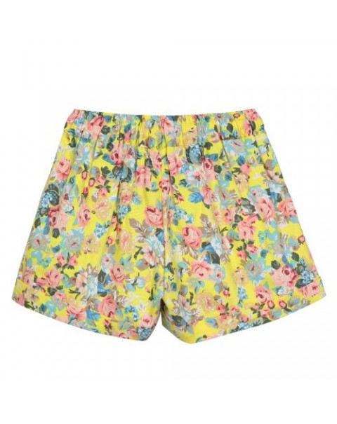 Cute Colorful Floral Printed High Waist Cotton Shorts