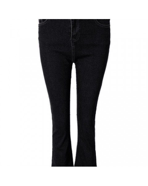 Blue/Black Casual Tassel Ninth Slim Jeans