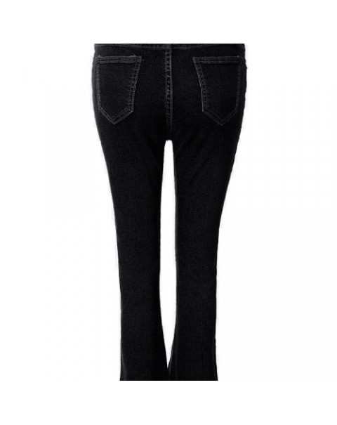 Blue/Black Casual Tassel Ninth Slim Jeans