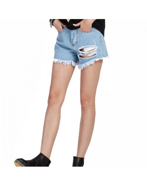 Fashion Casual Ripped Denim Shorts