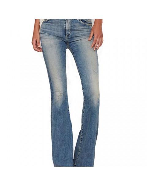 Blue Fashion Mid Waist Denim Jeans