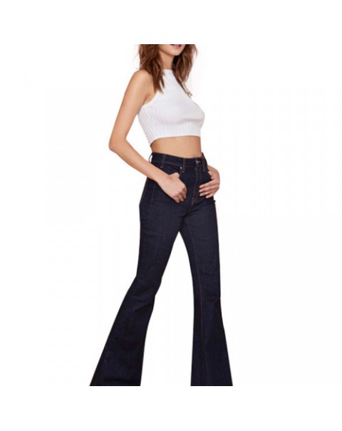 Vintage Slim Mid Waisted Flares Denim Jeans