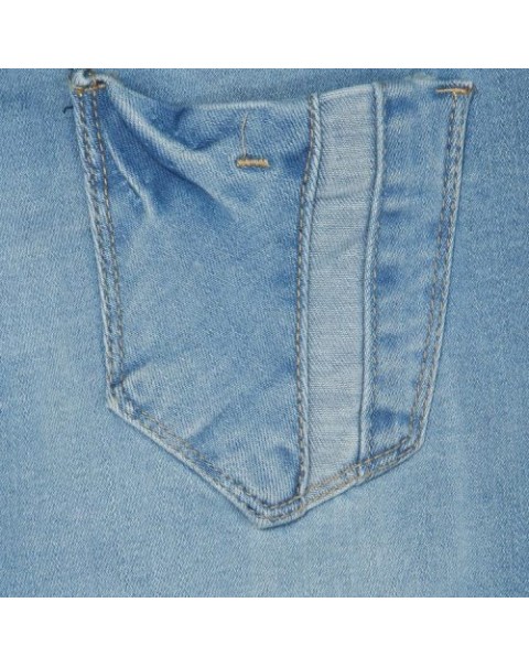 Light Blue Mid Waist Slim Denim Jeans