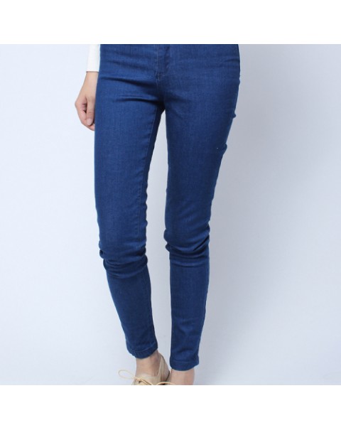 Casual Blue Long Skinny Denim Pants